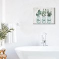thumbnail image 4 of Farmhouse Green Leaf Bathroom Decor Wall Art Rustic Plant Floral Pictures Wall Decor Relax Soak Unwind Bathroom Sign Canvas Painting Prints Artwork Home Decorations Framed for Bedroom 16"x12", 4 of 6