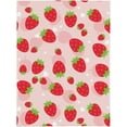 thumbnail image 2 of Strawberry Blanket Super Soft Fleece Throw Blanket Warm and Cozy Lightweight Bed Blanket for Couch, Sofa, Camping, and Travel All Season Blankets Gifts 50"x40", 2 of 6
