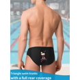 thumbnail image 3 of Men's Retro Print Brief Swimwear - Low Waist Design Beach Vacation Swimsuit, 3 of 5