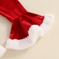 thumbnail image 6 of My First Christmas Baby Girls Outfits Velvet Santa Embroidery Romper +Flare Pants +Santa Hat Set Fall Winter Xmas Holiday Clothes, 6 of 8