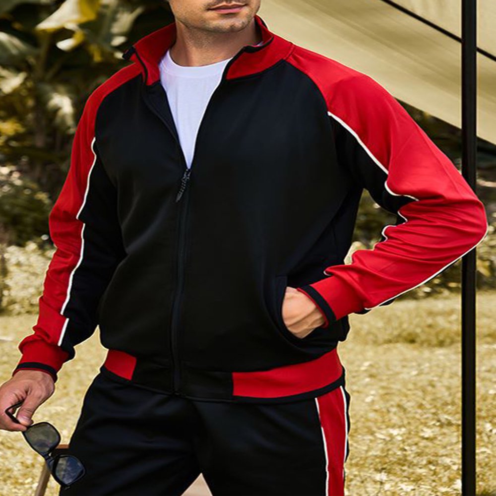 Survêtement Homme Grande Taille 2 Pièces - Sweat à Capuche Zippé & Pantalon Jogging | Confort Gym, Loisirs