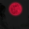 thumbnail image 2 of Glow In The Dark Red Lunar Moon Wall Decal - 30 Inch Size, Self-Adhesive, Luminous Effect, Easy To Install - For ' Bedrooms, Nursery, Living Room, Party Decorations, Home, 2 of 8