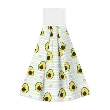 

Sikiie Avocado of a Hear Hand Towel with Loop Hanging Towel Absorbent Tie Towels for Kitchen Tea Bar Bathroom Decor