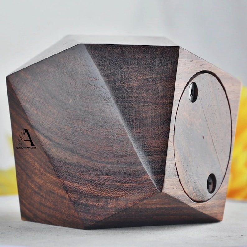 Wooden Keepsakes Urn For Human Or Pet Ashes An Abstract Design | Small Unique Keepsake Urn for your loved ones Decorative Keepsake Mini Urn