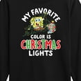 thumbnail image 3 of SpongeBob SquarePants - My Favorite Color Is Christmas Lights - Toddler And Youth Long Sleeve Graphic T-Shirt, 3 of 6