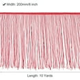 thumbnail image 2 of Uxcell 10 Yards 8 Inch Chainette Fringe Trim Tassel Sewing Trim for Clothes, Red, 2 of 6