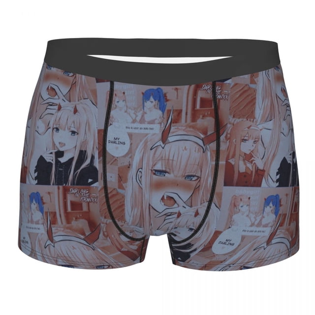 Custom Kawaii Zero Two Underwear Men Stretch Darling In The Franxx Anime Boxer Briefs Shorts Panties Soft Underpants For Homme