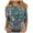 Multicolor Plus Size Blouse for Women_i, variant on CYMMPU 3/4 Sleeve Blouses for Women Dressy Casual Summer Fashion Shirts Tunic Tops Loose Fit Spring Tops Flower Pattern Round Neck Lightweight Basic T-Shirts Multicolor S