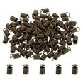 thumbnail image 1 of Unique Bargains Embouts de Cordon, 100 Pcs 4.5x9.5mm Embouts de Ressorts Métalliques Embouts de Terminators à Fronces Ton Bronze, 1 of 5