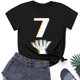 thumbnail image 4 of Blusas y camisas de manga corta con cuello redondo para niños pequeños, niños y niñas, camisetas estampadas de moda, lindas camisetas de manga corta con cuello redondo y estampado, blusa para niña, 4 of 7