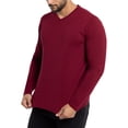 thumbnail image 4 of X RAY JEANS Mens Long Sleeve V-Neck T-Shirt, Burgundy, M, 4 of 9