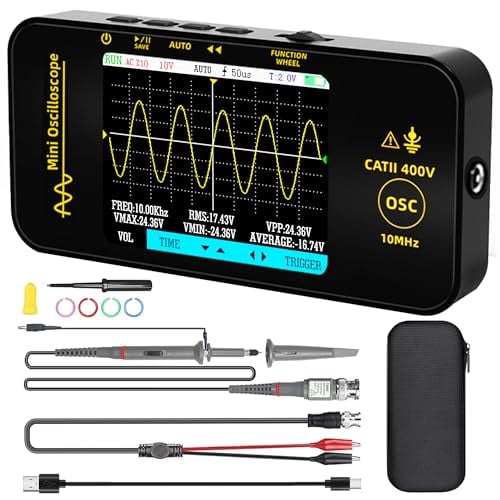 BSIDE Handheld Oscilloscope 3.2'' TFT Display Portable Digital Oscilloscope 10MHz Bandwidth Automotive Oscilloscope 48MSa/s Sampling Rate Trigger Function Auto/Nomal/Single$$Electrical