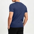 thumbnail image 3 of LIaqionyy Workout Shirt for Mens Casual Loose Short Sleeve Summer Solid Color Comfortable Lightweight Tops, 3 of 7