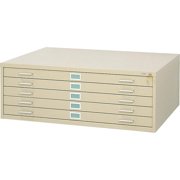 Safco 5 Drawer Metal Flat Files Cabinet for 36" x 48" Files in Tropic Sand