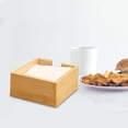 thumbnail image 1 of Caja de pañuelos de bambú BLESIY organizador soporte de papel cuadrado, 1 of 8