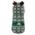 thumbnail image 2 of SPRING PARK Vintage Snowflake Elk Pattern Holiday Reindeer Dog Knitted Hooded Sweaters for Christmas, 2 of 7