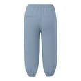 thumbnail image 4 of JFHHQ Women's High-Waisted Slim Stretch Formal Pants 2025 New Solid Color Suit Length Casual Trousers Blue XXL, 4 of 5
