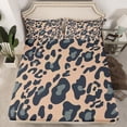 thumbnail image 2 of Leopard Bed Sheets Set Queen Brown Cheetah Sheet Set for Youth,Romantic Sheets,Safari Animal Skin Flat Fitted Sheet with 2 Pillowcases Bedroom Decor, 2 of 5