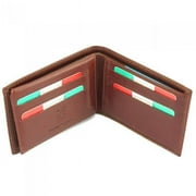 Italian Artisan  Nico Leather Wallet, Brown - Small