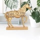 thumbnail image 4 of Estatua de Caballo de Resina Zulema Decoración de Escritorio Dorado 29x8x27cm, 4 of 8