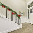 thumbnail image 3 of 74-Inch Extra Full Cedar Christmas Garland Realistic Greenery Staircase Mantel, 3 of 6