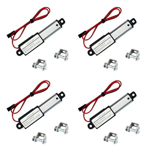 4X Electric Mini Linear Actuator 1.2Inch Stroke, 64N/14.4Lb, Speed 0.6Inch/S Mini Waterproof Motion Actuator Small 12VDC