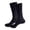 F1-Navy1491, variant on Puliio Men's Solid Color Ribbed Crew Socks Classic formal Breathable Business Dress Socks