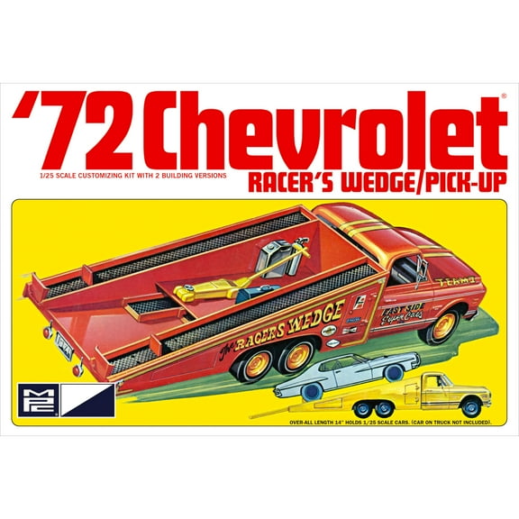 MPC: 1:25 Scale Model Kit - 1972 Chevy Racer's Wedge - 145  Parts - Skill Level 2, Authentic Vehicle Building Kit, Replica Unpainted Pick-Up, Age 14 