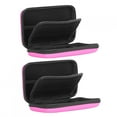 thumbnail image 3 of Storage Bag Hard Game Consoles Storage Bag EVA Material Double-Layer Nylon Compartments Office for Home Pink, 3 of 7