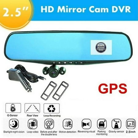 Nouvelle caméra miroir Hd vue sur la voiture de télévision Dvr 350 Hd  Dashcam Recorder Angle de vision rotatif à 360 degrés Enregistreur de  conduite