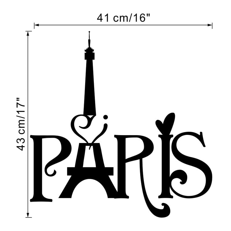 Romantic Wall Sticker Paris Eiffel Tower Decal Mural Vinyl Art DIY Home Decor