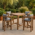 thumbnail image 2 of Meridian Furniture Newport Grey Water Resistant Fabric Patio Bar Stool, 2 of 9