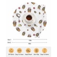 thumbnail image 6 of 13 Inch Round Placemats Set of 4, Easter Rabbits Ears Non Slip Heat Insulation PP Table Mats, Spring Cactus Potted Plant Flowers Washable Place Mats for Kitchen Dining Party Table Decor, 6 of 7