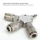 thumbnail image 3 of Acoplador rápido divisor de aire 1/4 pulg NPT rosca macho aleación de aluminio 3 vías para tienda ANGGREK Otros, 3 of 8