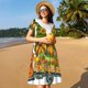 thumbnail image 4 of Disketp Thanksgiving Truck para Vestido de Manga Corta para Mujeres, Vestidos de Verano para Mujeres, Casual y Holgado para la Playa, 4 of 6