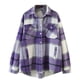 thumbnail image 2 of Puntoco Chaqueta de lana a cuadros de un solo pecho con solapa cepillada informal a la moda para mujer Liquidación Puntoco Puntoco-1512, 2 of 5