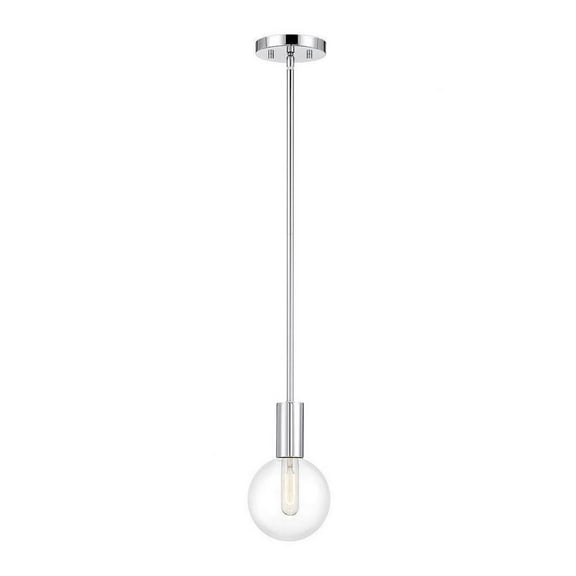 1 Light Mini Pendant in Modern Style-9.75 inches Tall and 5.75 inches Wide-Chrome Finish Bailey Street Home 159-Bel-4954786