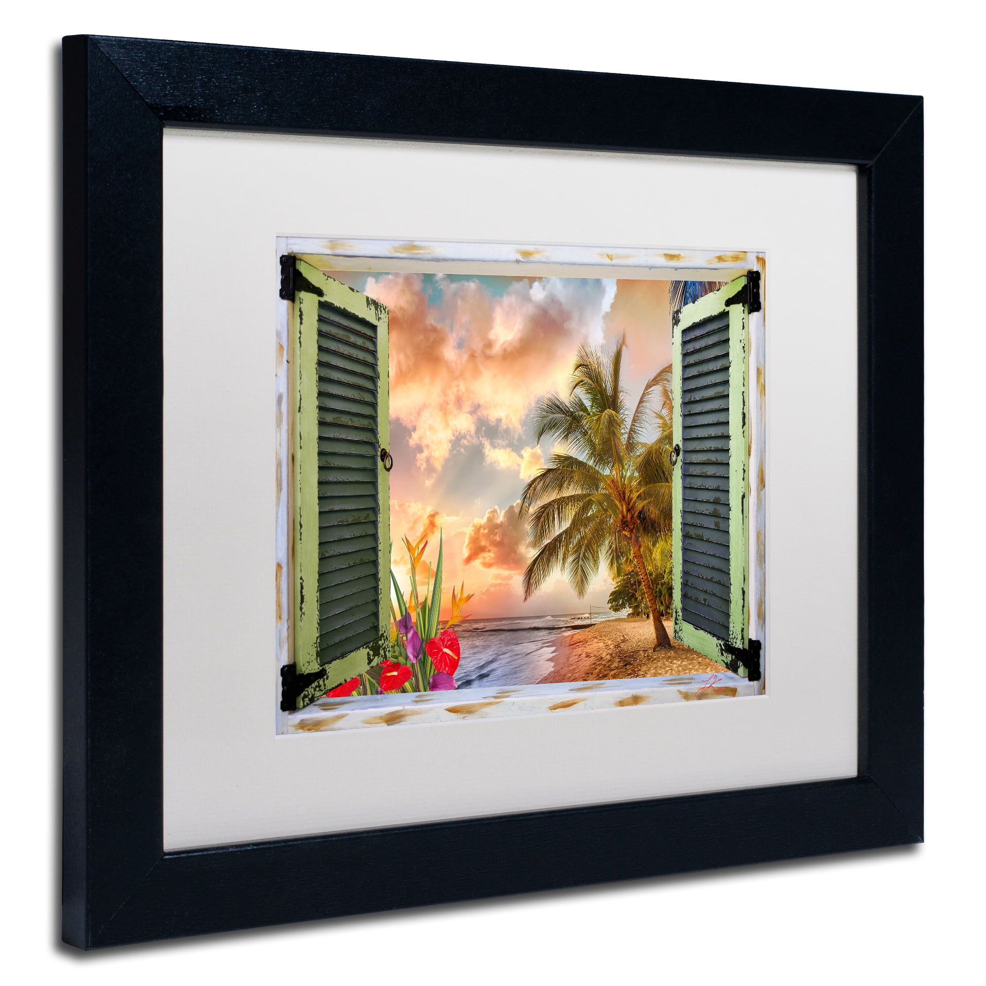 Trademark Fine Art 'Window to Paradise IV' Matted Framed Art by Leo Kelly