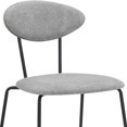 thumbnail image 6 of Miekor Furniture Savara Modern Gray Fabric and Black Metal Dining Room Chairs - Set of 2 No2674, 6 of 9