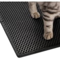 thumbnail image 1 of Estera para arena para gatos Bandeja para arena para gatos, Eva impermeable no tóxica, diseño de panal de doble capa, (40 * 50 cm, negro) Banban LingWen 8390606283047, 1 of 1