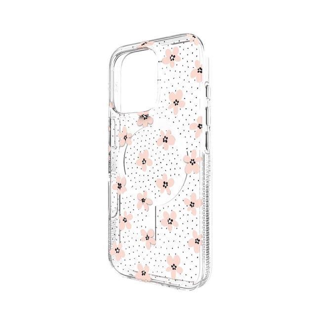 Funda Zagg Milan Daisies con Magsafe para iPhone 16 Pro rosa