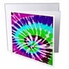 3dRose Tie Dye Art 2, Greeting Cards, 6 x 6 inches, set of 6