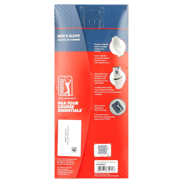 PGA TOUR SwingSoft Leather Golf Glove - Size Large (L), Left Hand