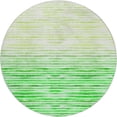 thumbnail image 2 of Addison Rugs Dream Shag Premium Machine Washable Transitional Stripes Green Round Rug, 8' x 8', 2 of 8