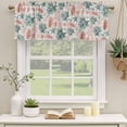 thumbnail image 2 of Sage Green Red Coral Curtain Valances for Windows, Kitchen Valance Window Treatments Panel 2 Pack, Coastal Nautical Summer Beach Rod Pocket Short Curtains for Bathroom Bedroom 60 x 18 Inch, 2 of 8