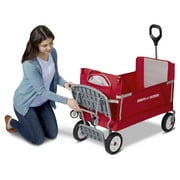 Radio Flyer, 3-in-1 Tailgater Wagon with UV Canopy, Folding Wagon, Red