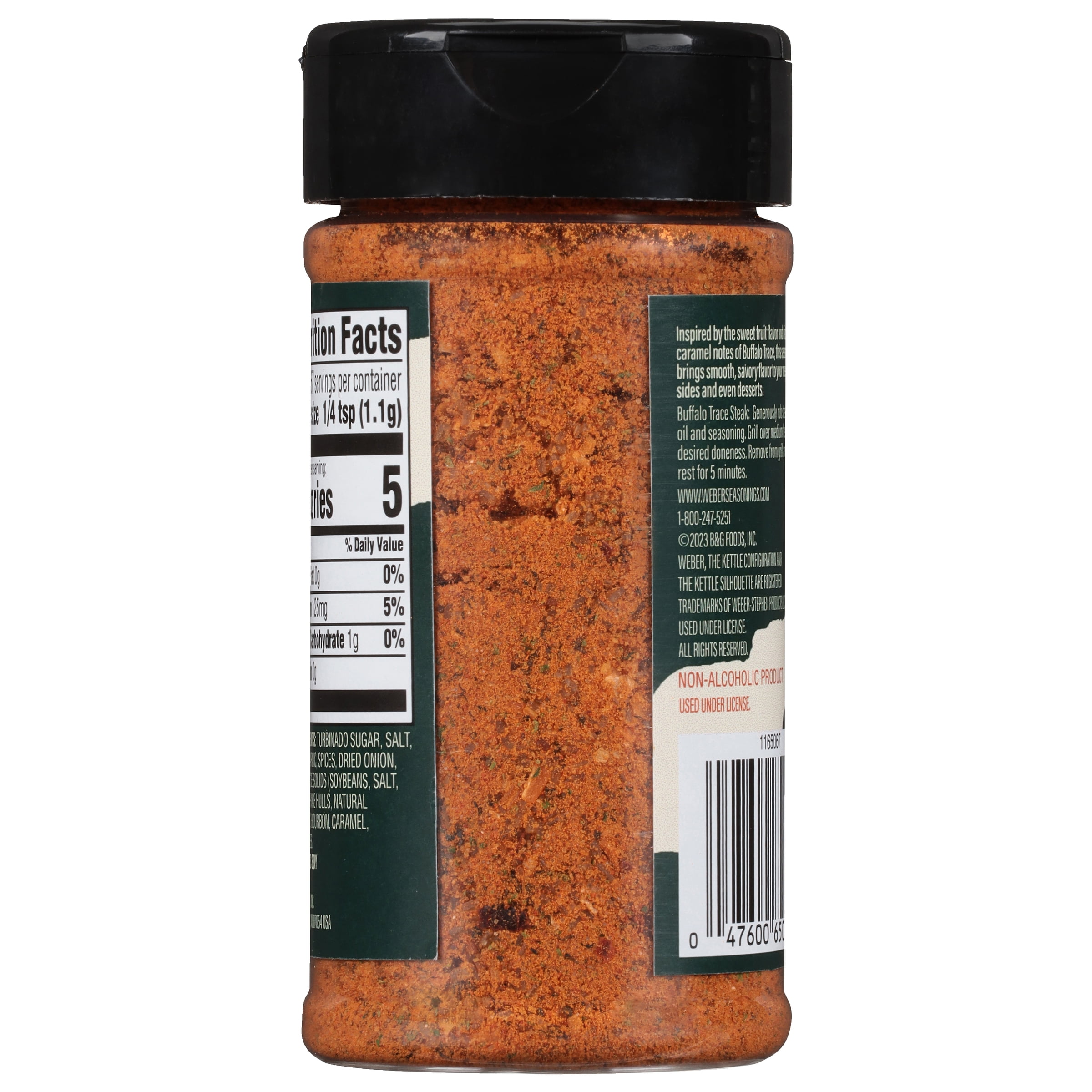 (2 pack) Weber Buffalo Trace Smooth & Savory Blend Whiskey Flavored Seasoning, 6.5 oz