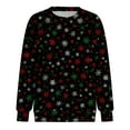 thumbnail image 4 of larppty Christmas Sweatshirts for Women Ugly Christmas Sweatshirts Santa Printed Long Sleeve Oversized Crew Neck Holiday Pullover Tops (Dark Gray, XXL), 4 of 7