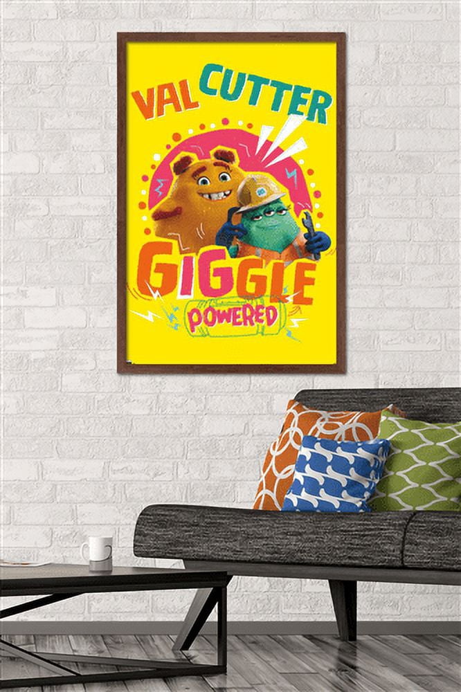 Disney Monsters at Work - Giggle Wall Poster, 22.375" x 34", Framed
