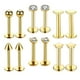 thumbnail image 4 of Piercing para labio, labio, acero inoxidable, 12 unidades, superficie brillante 金色 套装, 4 of 6